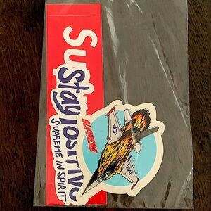 Supreme Jet & Stay Positive in Spirit Stickers. Set of 3